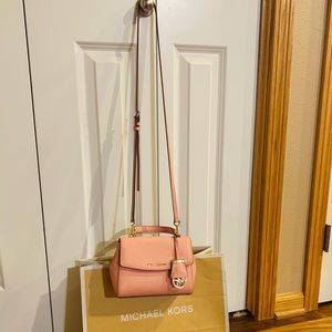 Michael Kors Ava Small Leather Satchel